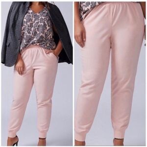 Lane Bryant NWT Pink Elastic Waistband Relaxed Mid Rise Joggers Size 18/20